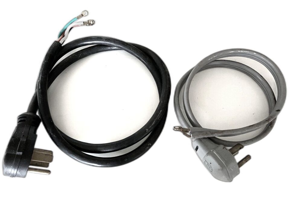 2 Cables 3 & 4 Prong 30 & 50 AMP Range & Dryer Power Cord Certified Appliance